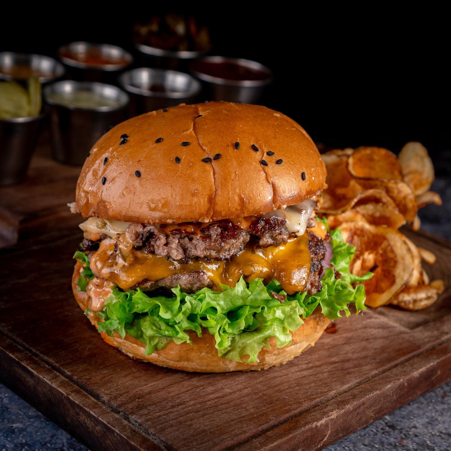 A juicy and delicious classic beef burger