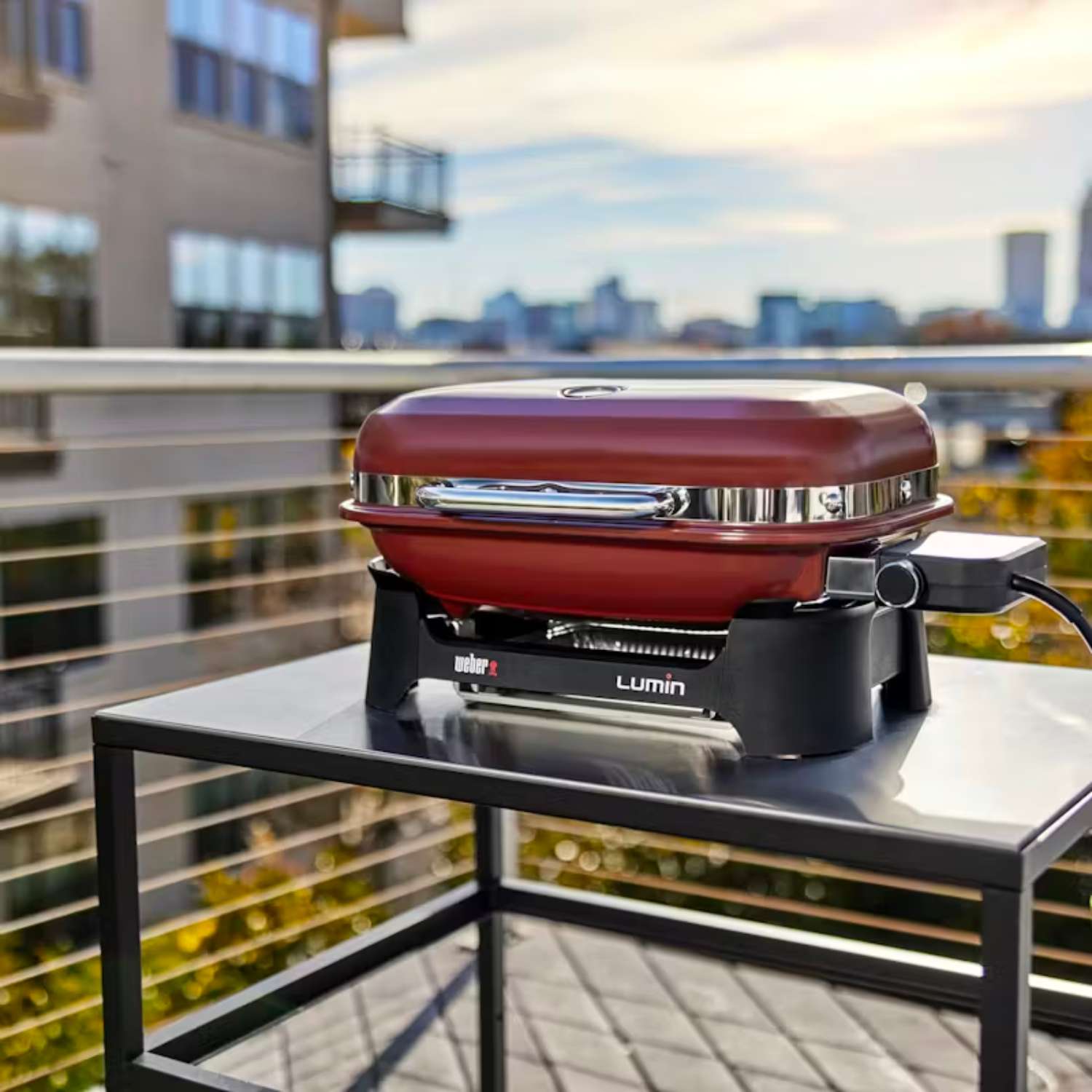 Weber Lumin Compact Grill in Crimson from MeatKing.hk12