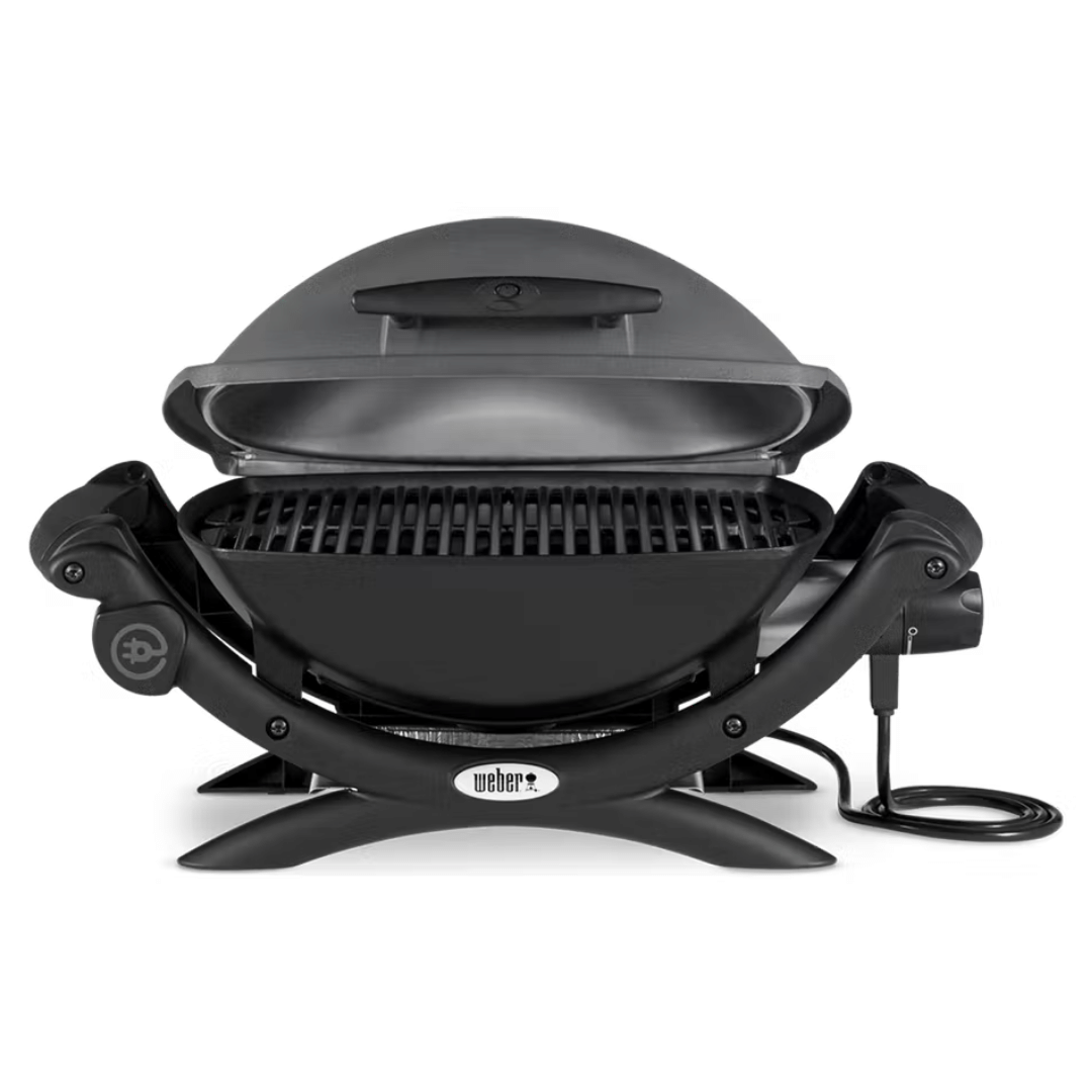 Weber Q1400 Grill in Dark Grey perfect for outdoor cooking available at MeatKing.hk1