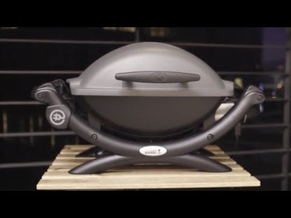 Weber Q1400 Electric Grill | Compact Outdoor BBQ in Dark Grey - MeatKing.hk